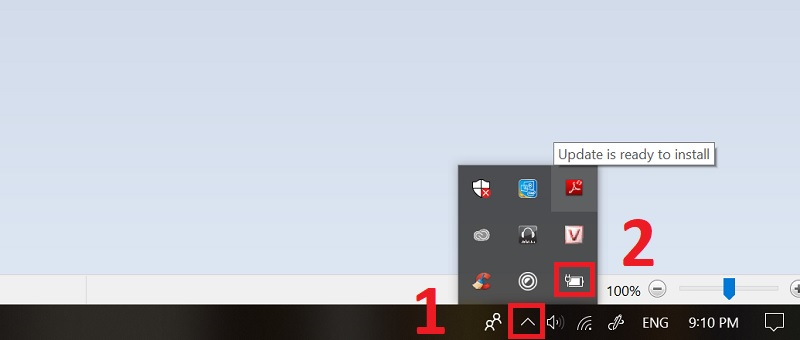 Bấm giữ và kéo ra để lên Taskbar